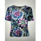 NED Shirt XAVIER Marine Funny Blooms Tricot 